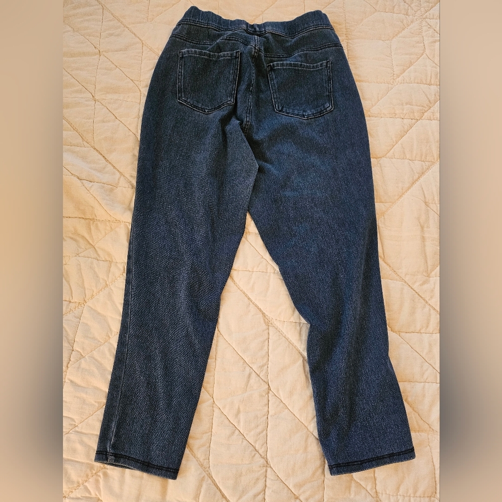 Time and Tru Dark Blue Pull Up Cropped Jeggings- Size M (8-10) - Picture 2 of 8